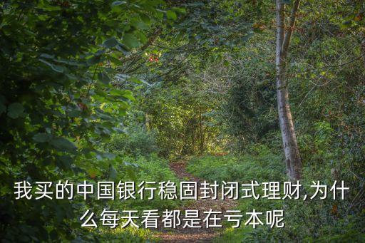 我買的中國銀行穩(wěn)固封閉式理財(cái),為什么每天看都是在虧本呢