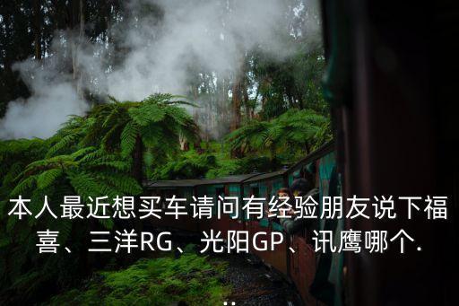本人最近想買車請問有經(jīng)驗朋友說下福喜、三洋RG、光陽GP、訊鷹哪個...