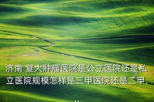 濟南 復(fù)大腫瘤醫(yī)院是公立醫(yī)院還是私立醫(yī)院規(guī)模怎樣是三甲醫(yī)院還是二甲...