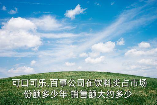 可口可樂(lè)在中國(guó)的銷售額