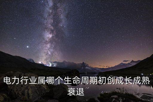 電力行業(yè)屬哪個(gè)生命周期初創(chuàng)成長成熟衰退