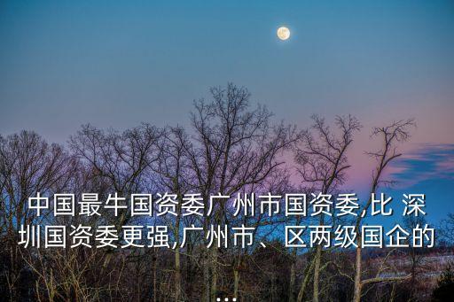 中國(guó)最牛國(guó)資委廣州市國(guó)資委,比 深圳國(guó)資委更強(qiáng),廣州市、區(qū)兩級(jí)國(guó)企的...