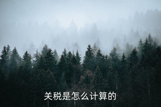 關稅是怎么計算的