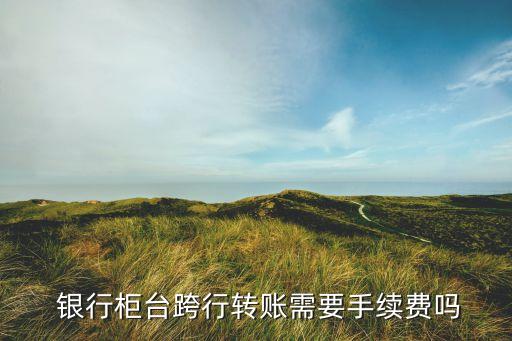  銀行柜臺跨行轉賬需要手續(xù)費嗎