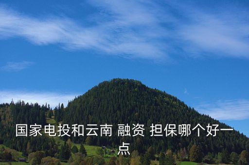 國家電投和云南 融資 擔(dān)保哪個好一點(diǎn)
