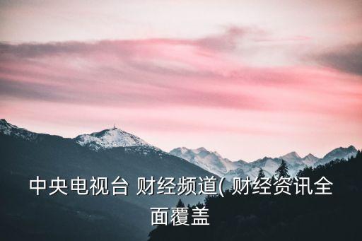 中央電視臺 財經頻道( 財經資訊全面覆蓋