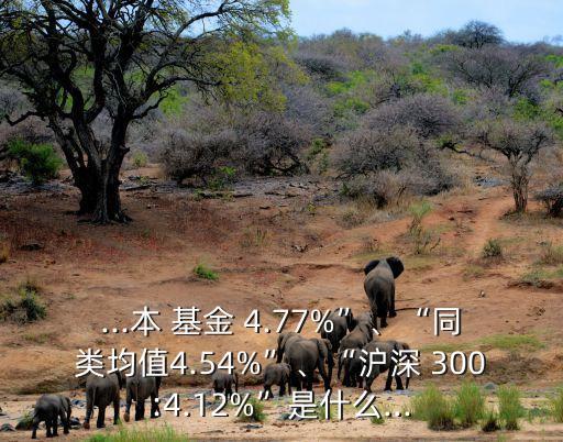 ...本 基金 4.77%”、“同類(lèi)均值4.54%”、“滬深 300:4.12%”是什么...